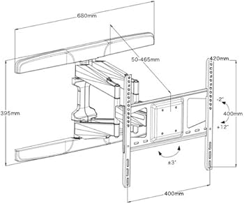 Amazon | テレビ 壁掛け 金具 37～65型 TVセッターフリースタイルVA126