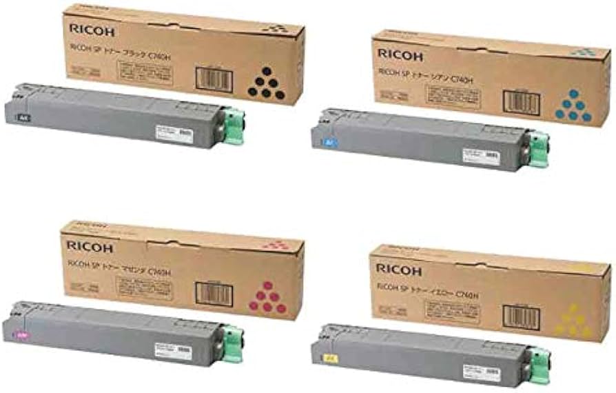 Amazon.co.jp: リコー RICOH SP トナーC740H 4色セット 純正品 RICOH