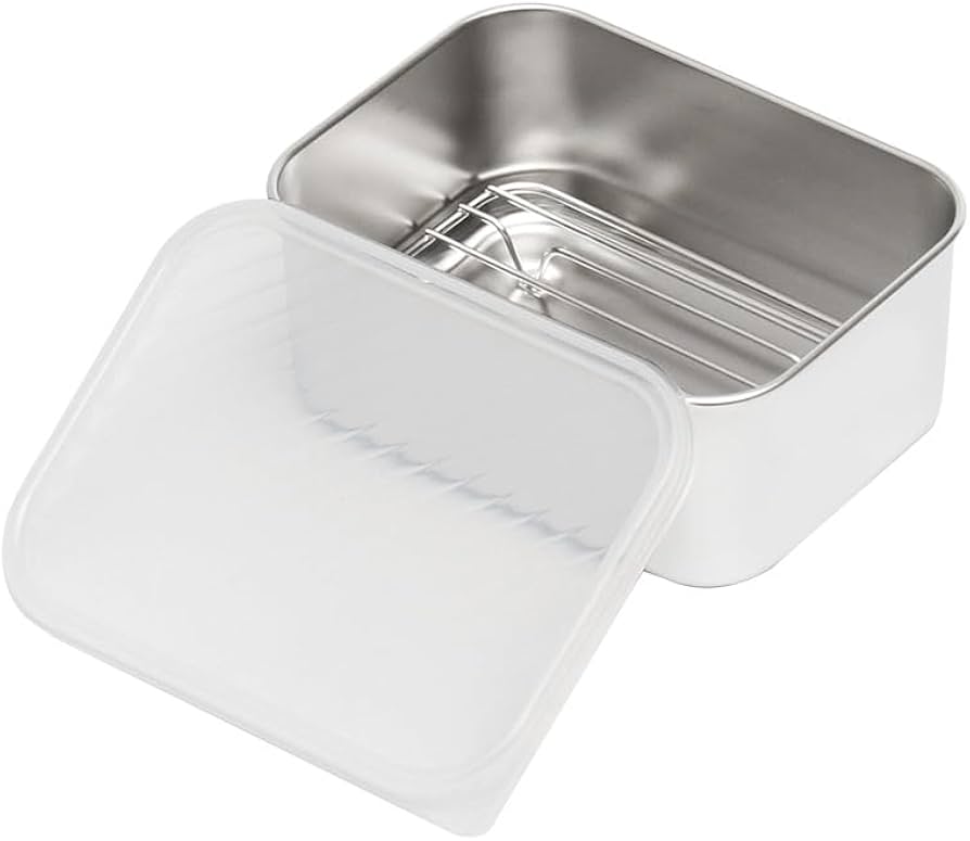 Amazon｜ステンレス容器 保存容器 蓋付き ステンレスバット 網付き 深