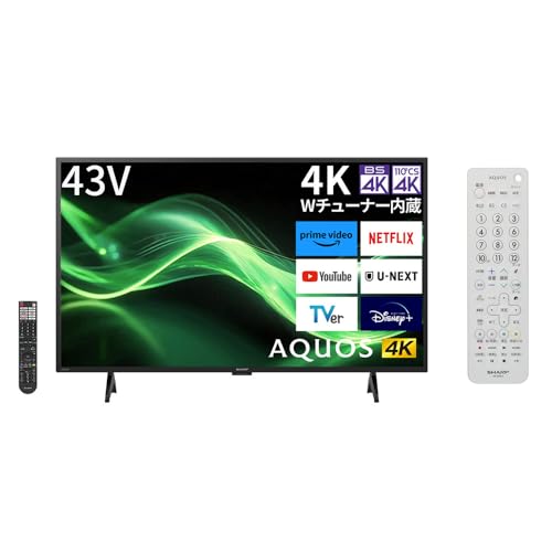 Amazon | 【セット買い】 シャープ 43V型 4K 液晶 テレビ AQUOS 4T