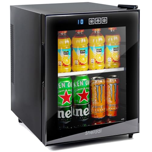 Shelddi - ミニ冷蔵庫 小型 33L オシャレ 静音 一人暮らし コンパクト