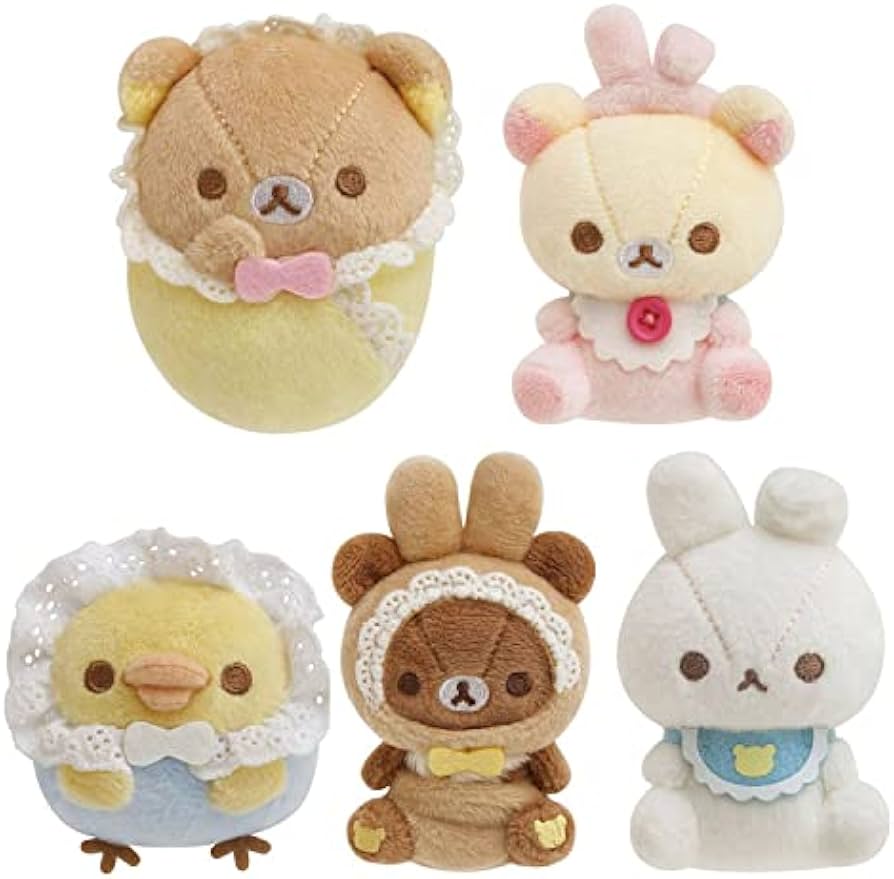 Amazon.co.jp: サンエックス 5種セット リラックマ てのりぬいぐるみ