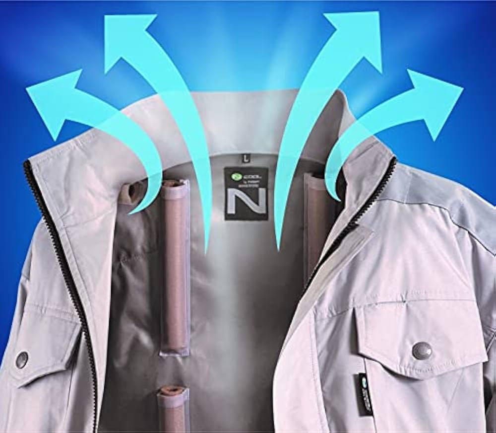 Amazon.co.jp: NSP 空調服 Nクールウェア NA-1122 服単体 長袖 上部