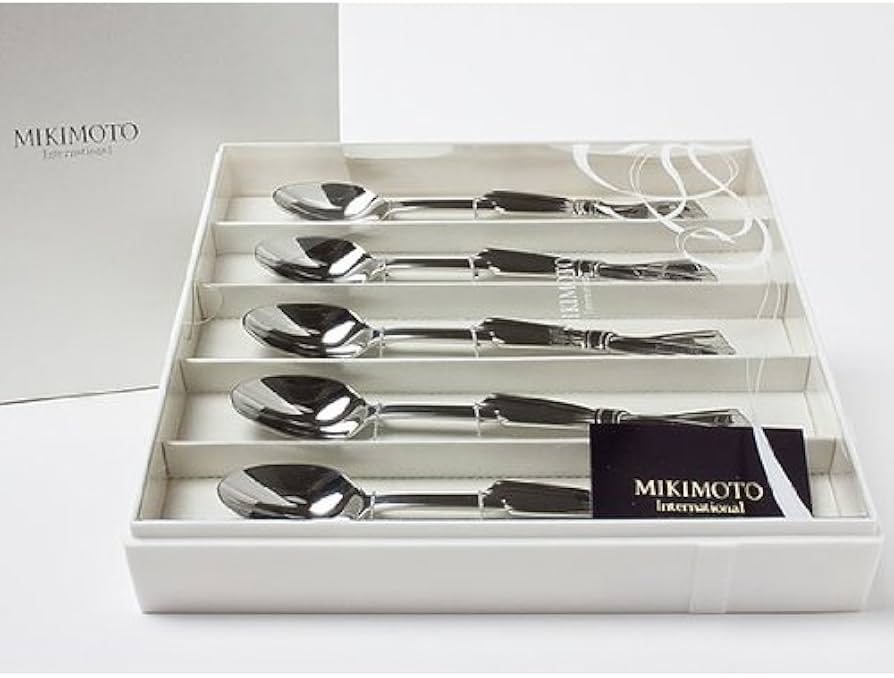 MIKIMOTO ミキモト 半貴石カトラリー スプーン 5本セット MIKIMOTO