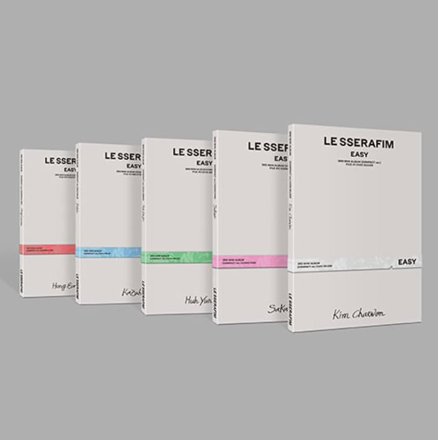 Amazon.com: LE SSERAFIM EASY 3rd Mini Album COMPACT Ver (5 Ver Set