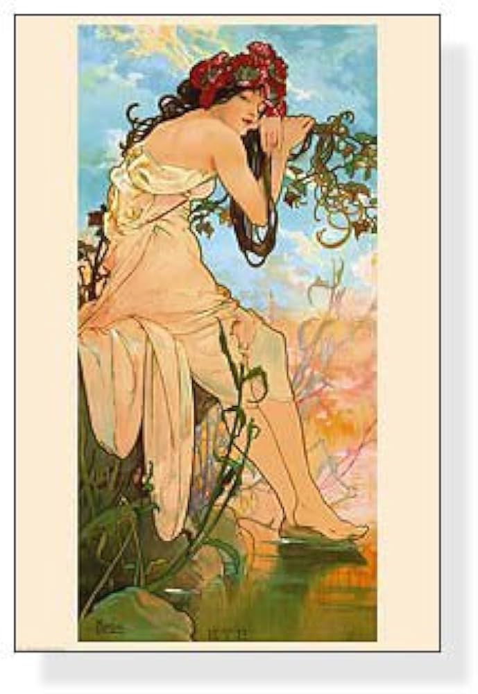 Amazon.co.jp: ポスター アルフォンス ミュシャ 四季「夏 : ホーム