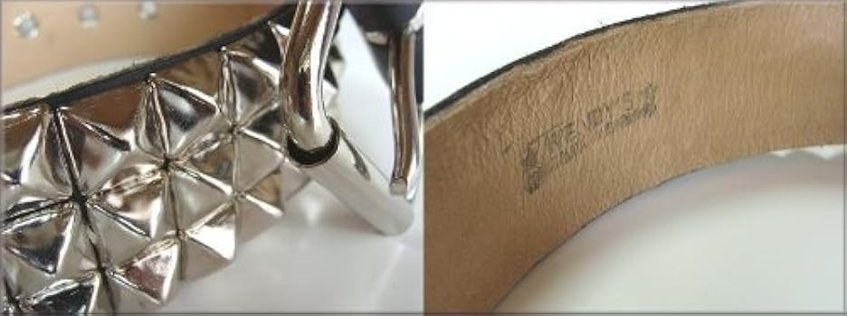 Amazon | [ベルト] ウェンディーズ 3連 ラージ ピラミッド スタッズ