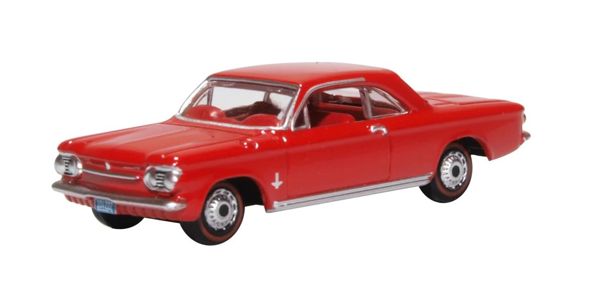 Amazon.com: 1963 Chevy Corvair Coupe Riverside Red with Red