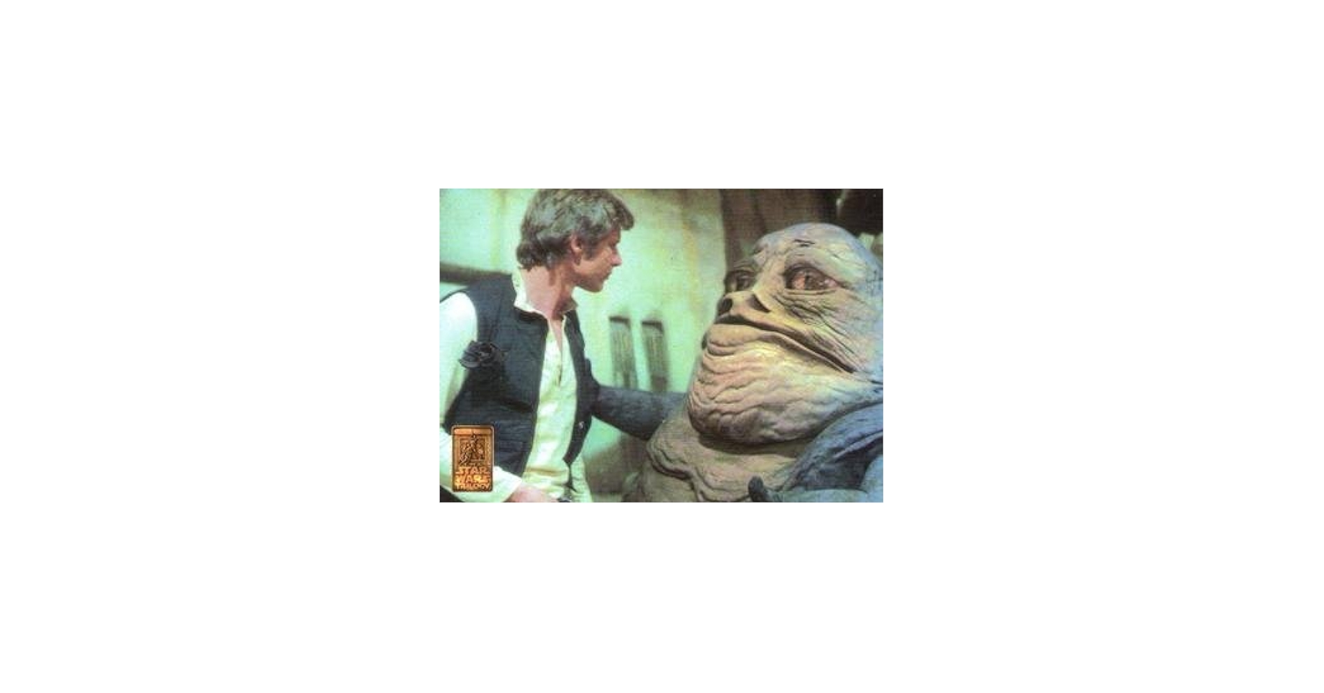 Han Solo with Jabba The Hutt trading card (Star Wars) 1997 Merlin