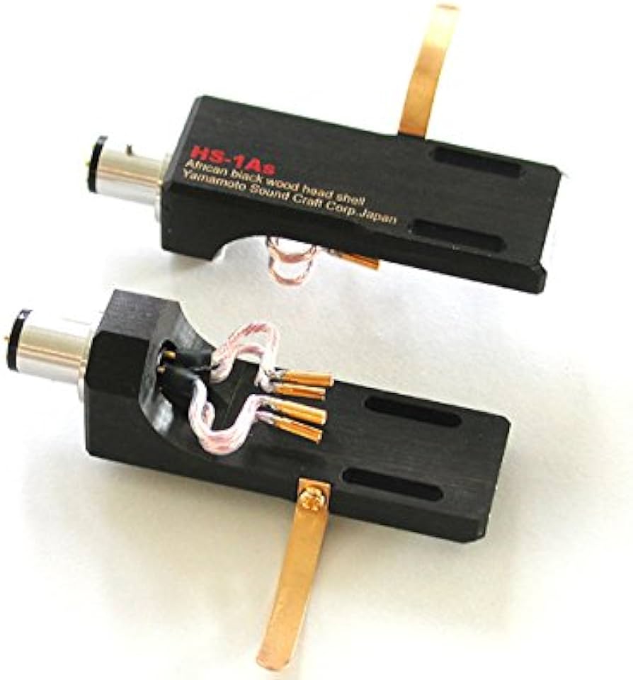 レコード関連機器、備長炭➕紫檀のヘッドシェル、黒檀の指掛け2本(約9g