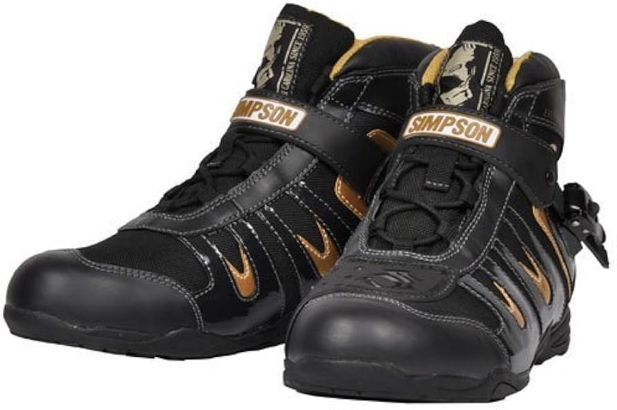 Amazon.co.jp: シンプソン(SIMPSON) ライディングシューズ BK/GD 28