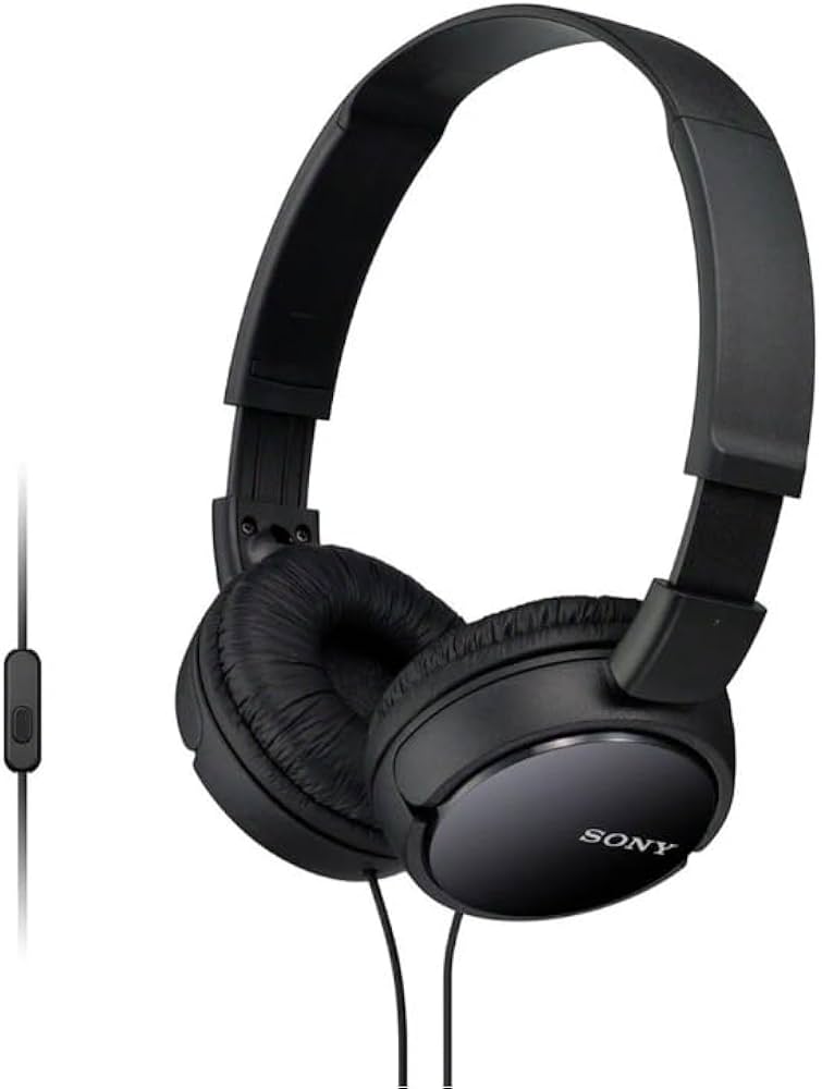 Amazon.com: Sony ZX Series Wired On-Ear Headphones with Mic, Black