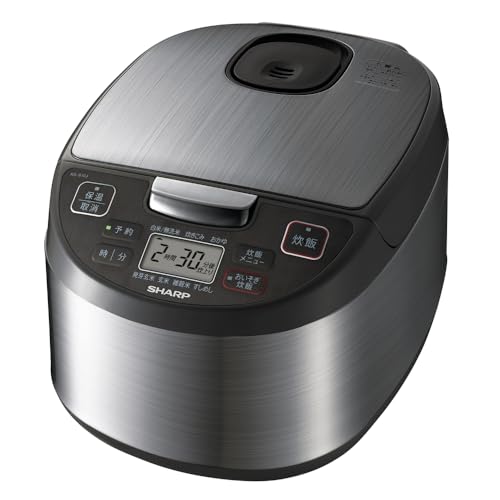 Amazon | シャープ 炊飯器 5.5合 黒厚釜 球面炊き シルバー KS-S10J-S