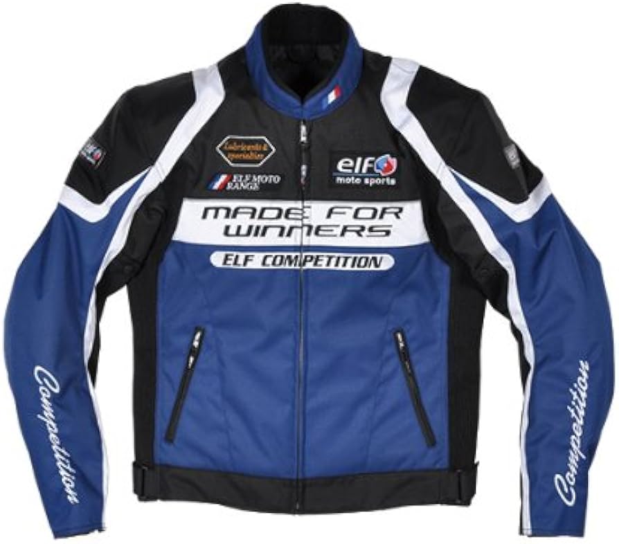 Amazon | [エルフ] EL-2246 ナイロンブルゾン ブルー Lサイズ