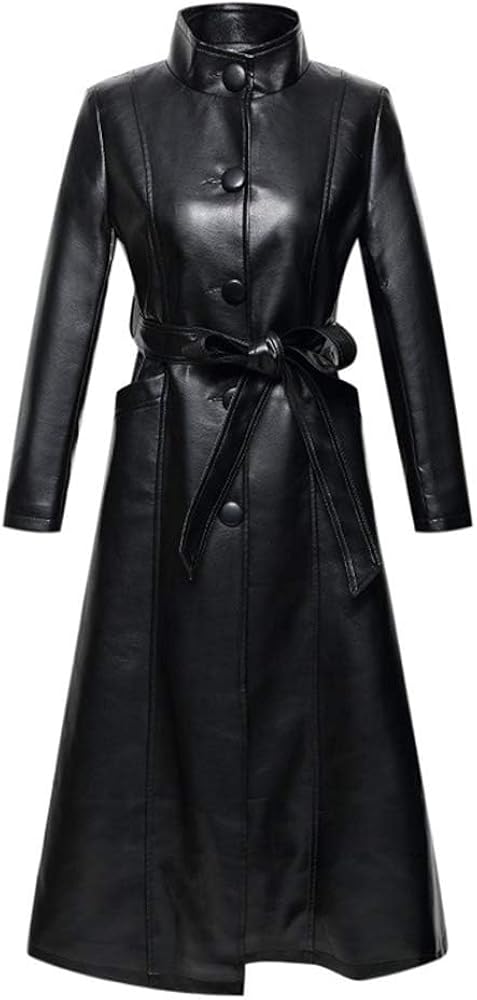 Amazon | [D.IIZOO] ロング丈 レザーコート レディース レザー