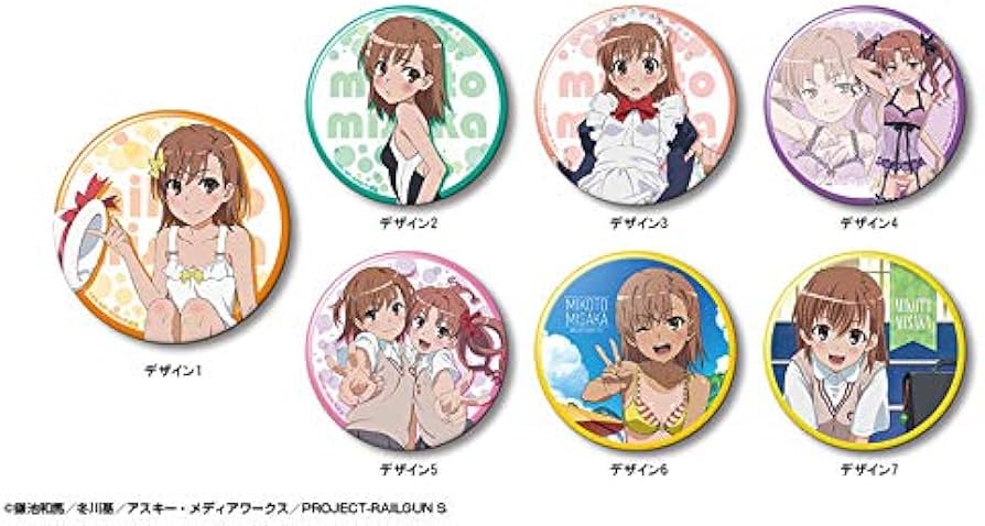 Amazon.co.jp: とある科学の超電磁砲S 缶バッジ デザイン03(御坂美琴/C