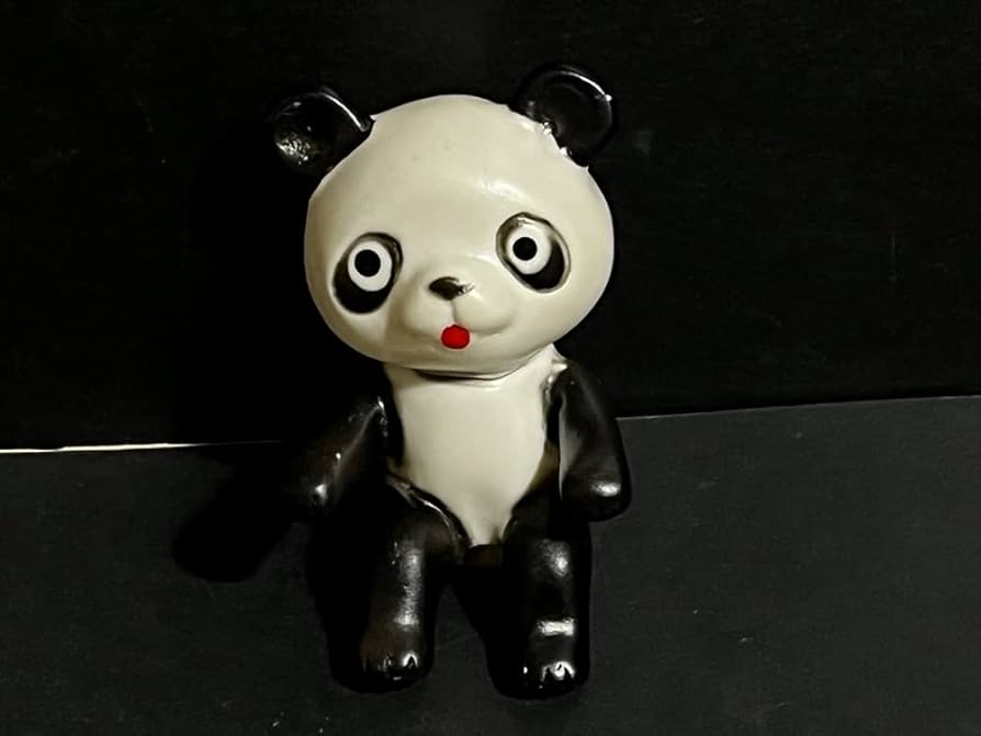 レトロ パンダ ボート ソフビ人形 未開封 デッドストック ヴィンテージ