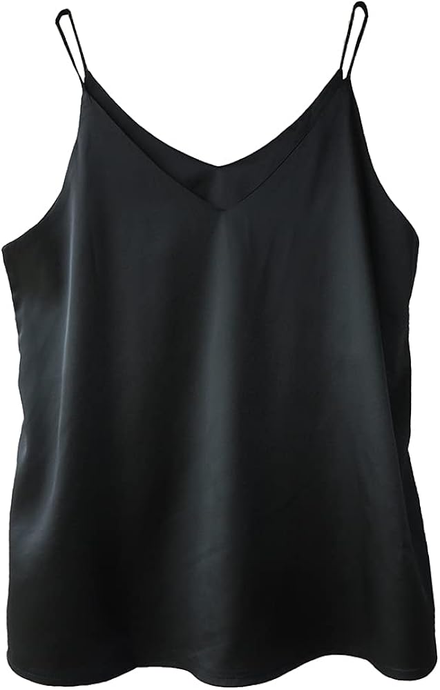 Wantschun Womens Silk Satin Camisole Cami Plain Strappy Vest Top T