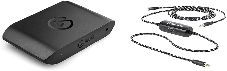 Elgato HD60 X External Capture Card + Chat Link Pro Audio Adapter