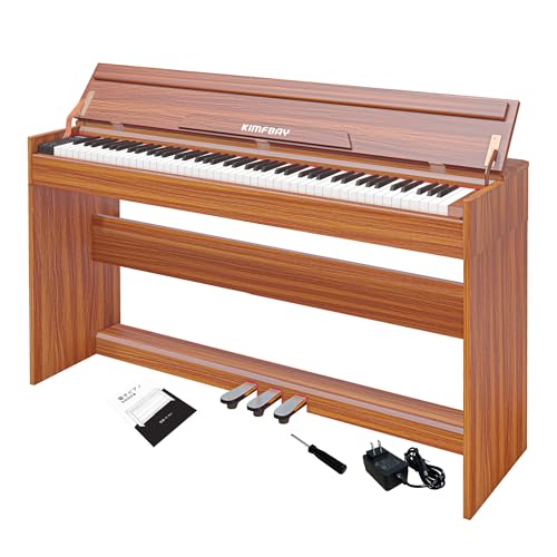 Amazon | KIMFBAY 電子ピアノ 88鍵盤 木製 電子ピアノ アップライト 88