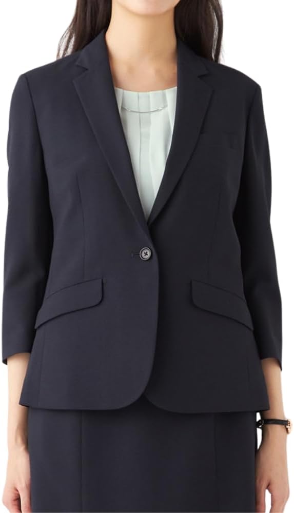 Amazon | [オリヒカ] 洗えるストレッチスーツ 夏 サマー ジャケット 襟