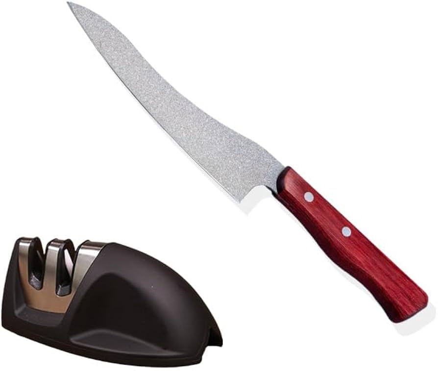 Amazon | Sコーティング包丁（特別セット）シャープナー付き 三徳包丁