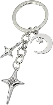 ぽんた様専用 月と星のイニシャルキーホルダー 丸文字形ミニ ぽんた 月と