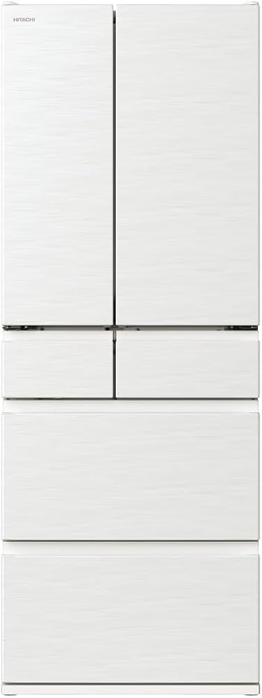 Amazon | 日立 冷蔵庫 617L R-HW62V W ピュアホワイト フレンチドア 幅