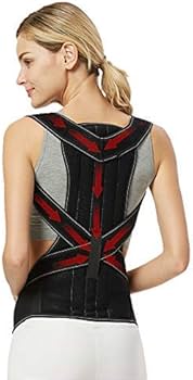 Amazon | 黒姿勢矯正脊柱側弯症バックブレース脊椎コルセットベルト