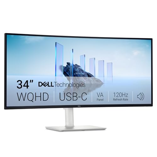Dell 34 Plus USB-C Curved Monitor - S3425DW - 34-inch (3440 x 1440