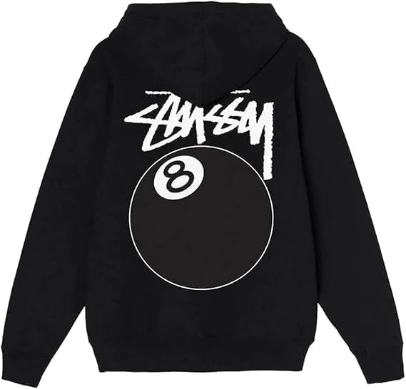 Amazon.co.jp: STUSSY 8 BALL ZIP HOODIE Graphic Logo Print Zip-Up