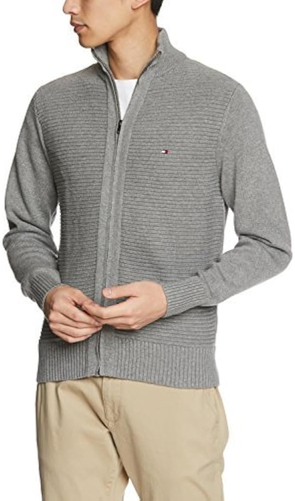 Amazon | (トミー ヒルフィガー) TOMMY HILFIGER ジップアップニット
