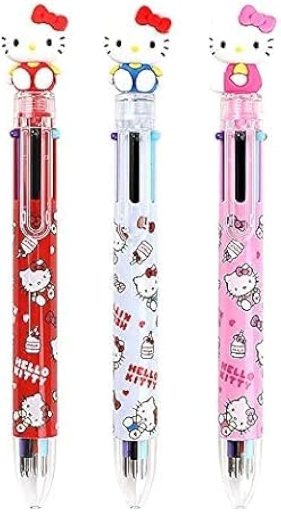 Amazon | ハローキティ 0.7mm 6色 マルチカラー ボールペン ハロー