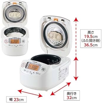 Amazon | 象印マホービン 炊飯器 3合 ホワイト NP-RN05-WA | 象印