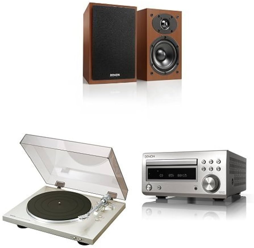 Amazon.co.jp: Denon レコードプレーヤー/スピーカーセット チェリー