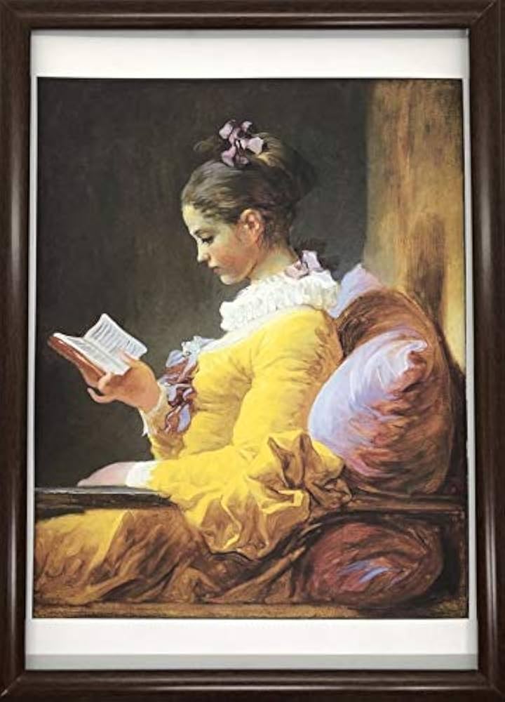仏ジャン・オノレ・フラゴナール(読書する娘)イタリアフレーム 仏