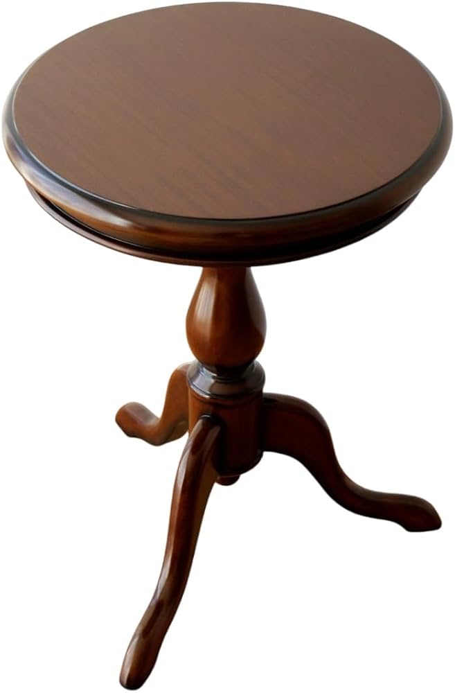 Amazon｜サイドテーブル 丸 木製 アンティーク おしゃれ 無垢材 天然木