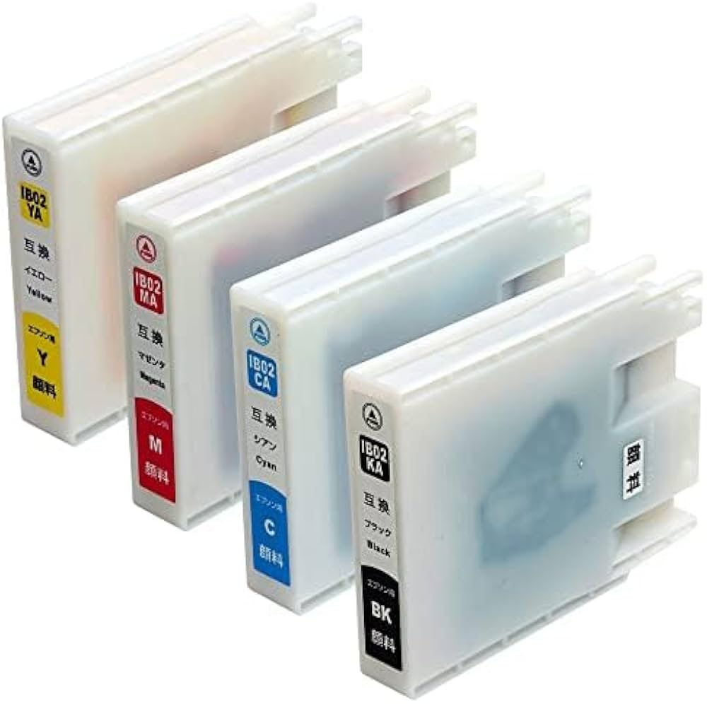Amazon.co.jp: IB02 (KB/CB/MB/YB)【4色(大容量)】 互換 インク