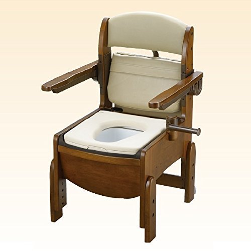 Amazon | リッチェル 木製トイレ きらく コンパクト 肘掛跳ね上げ 普通