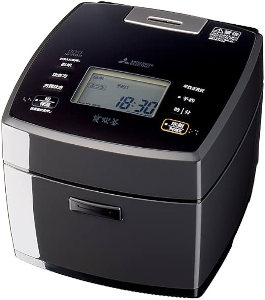 Amazon | 三菱電機 IH 炊飯器 10合 備長炭コート(熾火) 炭炊釜 日本製
