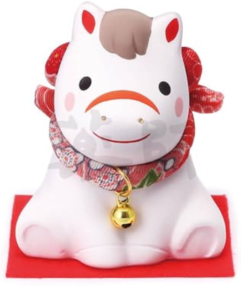 Amazon.co.jp: 薬師窯(yakushigama) 錦彩 招福 午 (福結び) 【74