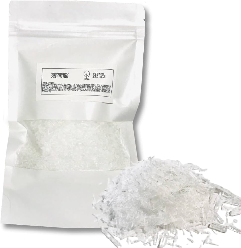 Amazon.co.jp: メントール結晶 100g ハッカ クリスタル 薄荷脳 ハッカ