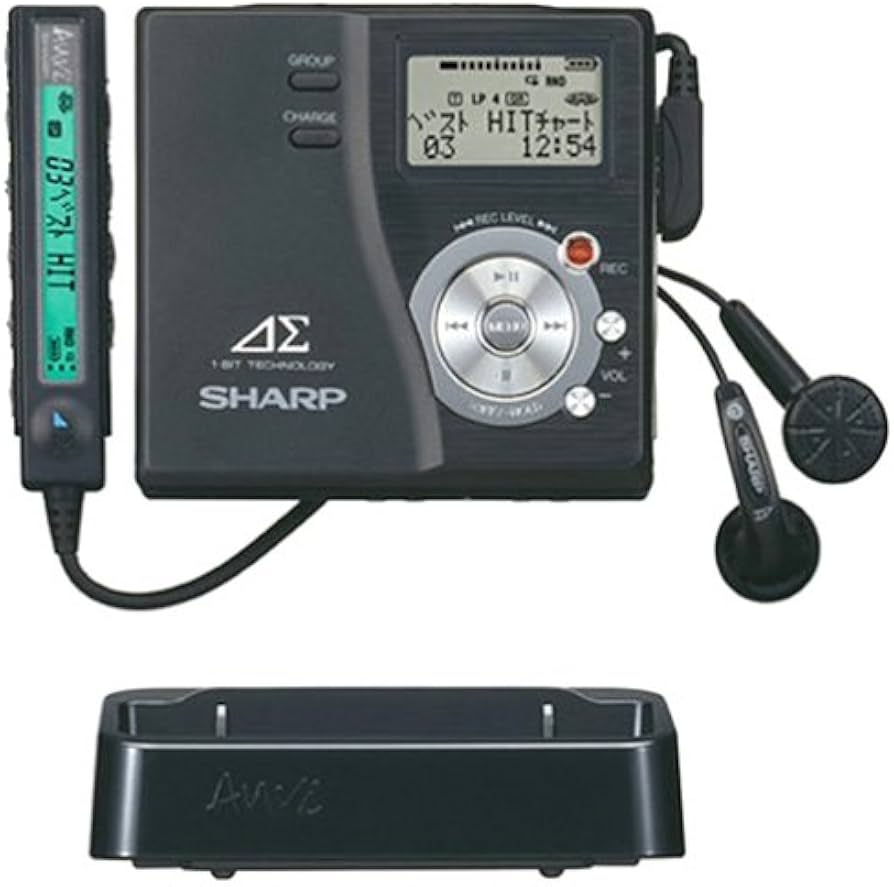 Amazon.co.jp: シャープ ポータブルMDレコーダー ブラック アウヴィ MD
