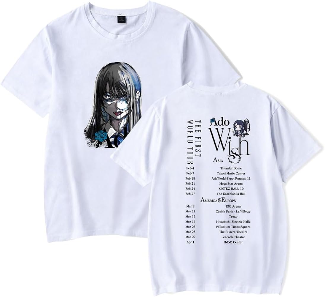 ADO Wish Tour Merch T-Shirts Women/Men Fashion Casual New Logo