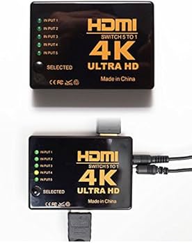 Amazon | 5入力1出力 リモコン付き HDMIセレクター 4K対応 手動切替 5