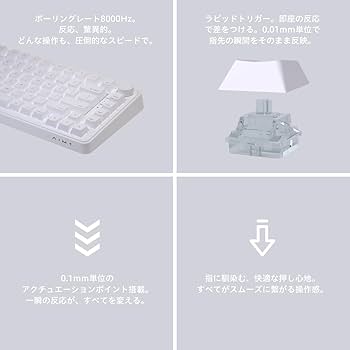 Amazon | AIM1 瞬 ゲーミングキーボード 英語配列 キーボード