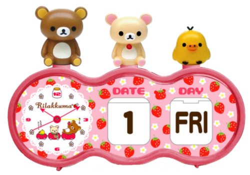 Amazon.co.jp: リラックマぱたぱたクロック2 ピンク338513 : おもちゃ