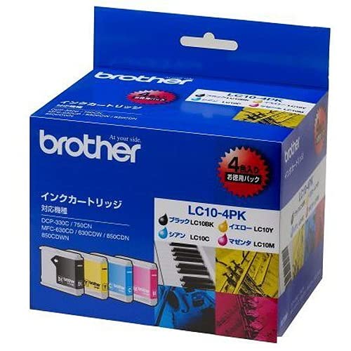 Amazon.co.jp: 【brother純正】インクカートリッジ4色パック LC10-4PK