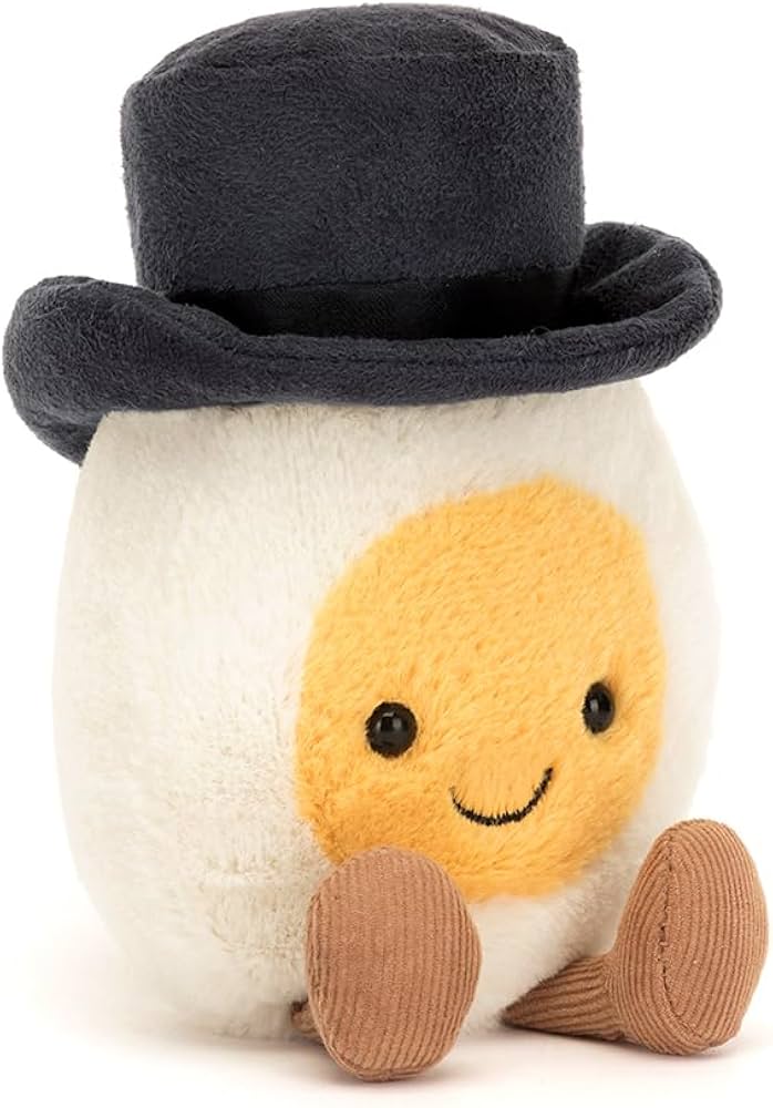 Amazon.co.jp: Jellycat Amuseables ゆで卵 花婿ぬいぐるみ 5.5インチ
