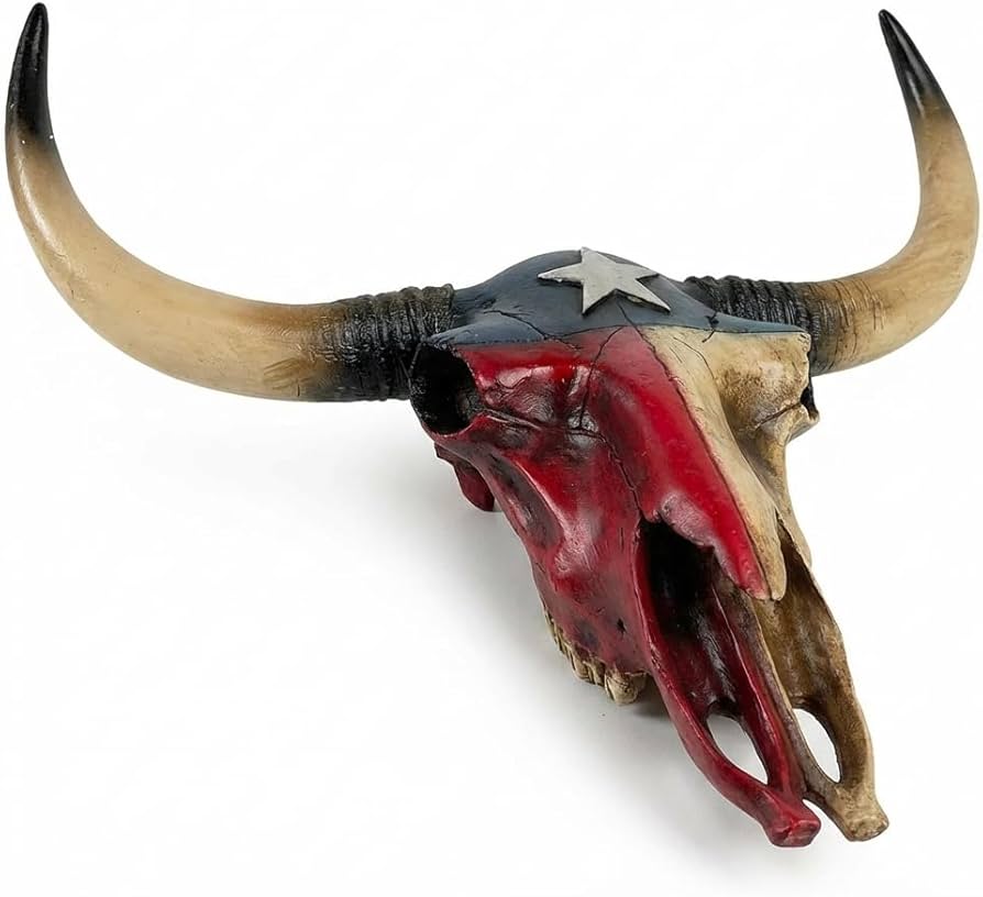 Amazon.co.jp: Urbalabs 素朴なテキサス国旗 ロングホーン 牛の頭蓋骨
